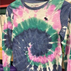 Abercrombie Kids Colorful Tie-Dye Long Sleeve Tee
